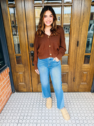 Lost In Your Eyes Cardigan • Brown-Stacey Kluttz-Shop Anchored Bliss Women's Boutique Clothing Store