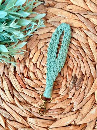 Knotted Charm Keychain – Sage Green-Brittany Carl-Shop Anchored Bliss Women's Boutique Clothing Store