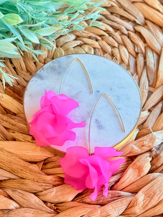Pink Petal Drop Earrings-Brittany Carl-Shop Anchored Bliss Women's Boutique Clothing Store