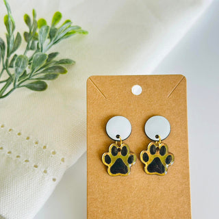 Dangly Paw Stud Earrings-Brittany Carl-Shop Anchored Bliss Women's Boutique Clothing Store