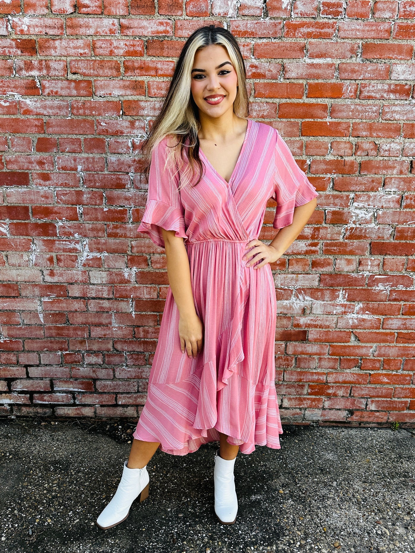 How Sweet It Is Midi Dress • Pink-Kori-Shop Anchored Bliss Women's Boutique Clothing Store