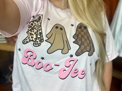 Boo Jee Ghost Graphic Tee-Harps & Oli-Shop Anchored Bliss Women's Boutique Clothing Store