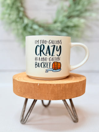 Two Gallons of Crazy Coffee Mug-Brittany Carl-Shop Anchored Bliss Women's Boutique Clothing Store