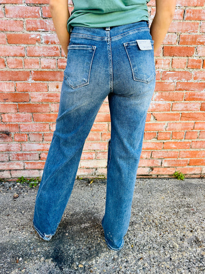 Risen One Good Reason Distressed Denim Jeans-Risen-Shop Anchored Bliss Women's Boutique Clothing Store