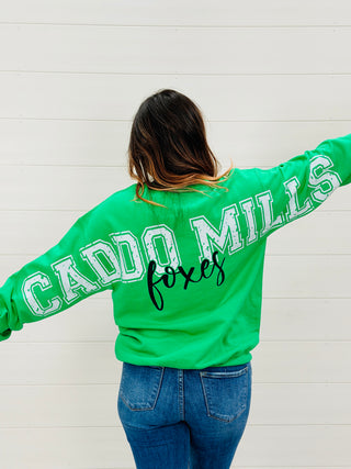 Caddo Mills Foxes Spirit Jersey Sweatshirt-BB Gift Co-Shop Anchored Bliss Women's Boutique Clothing Store
