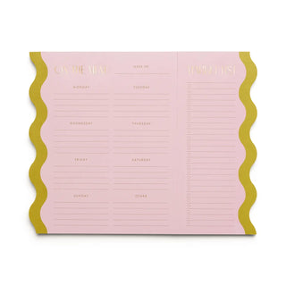 Meal Planner Notepad with Magnets • Pink + Chartreuse-Designworks Ink-Shop Anchored Bliss Women's Boutique Clothing Store