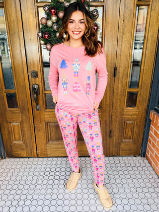 Whimsy Nutcracker Pajama Set-Stacey Kluttz-Shop Anchored Bliss Women's Boutique Clothing Store