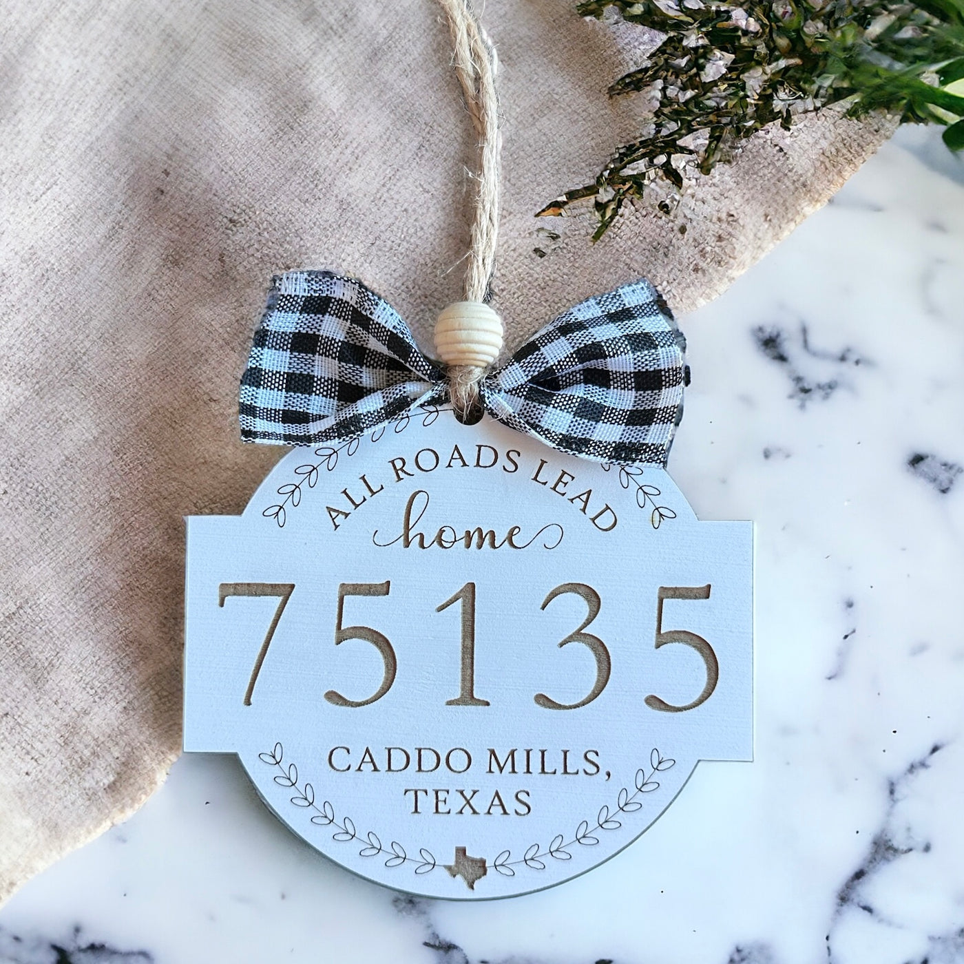 Caddo Mills Texas Wooden Ornament-Brittany Carl-Shop Anchored Bliss Women's Boutique Clothing Store