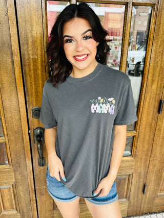 Mama Floral Embroidered Graphic Tee-Harps & Oli-Shop Anchored Bliss Women's Boutique Clothing Store