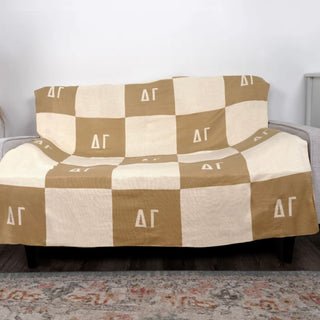 Sorority Acrylic Knit Checkered Blanket-Sorority Shop-Shop Anchored Bliss Women's Boutique Clothing Store