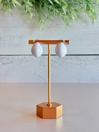 Kim Stud Earrings • White-DMC-Shop Anchored Bliss Women's Boutique Clothing Store