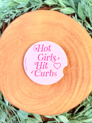 Hot Girls Hit Curbs Car Coaster-Simply Southern-Shop Anchored Bliss Women's Boutique Clothing Store