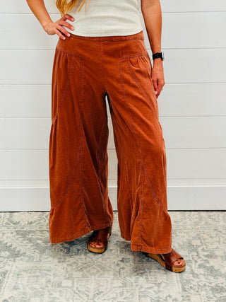 Bold Moves Wide Leg Pants • Brick-Stacey Kluttz-Shop Anchored Bliss Women's Boutique Clothing Store