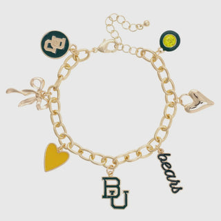 Baylor University Charm Bracelet-Canvas Style-Shop Anchored Bliss Women's Boutique Clothing Store