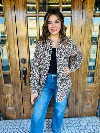 Warm Me Up Leopard Print Oversized Flannel-NV Wholesale-Shop Anchored Bliss Women's Boutique Clothing Store