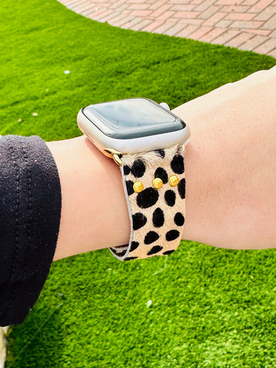 Apple Watch Band • Cheetah + Buttons-DMC-38MM/40MM-Shop Anchored Bliss Women's Boutique Clothing Store