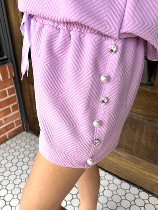 Feeling Delightful Quilted Top & Short Set • Orchid-Simply Southern-Shop Anchored Bliss Women's Boutique Clothing Store