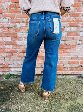 Risen Speak for Yourself Tummy Control Wide Leg Jeans-Risen-Shop Anchored Bliss Women's Boutique Clothing Store