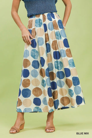 Confetti Chic Wide Leg Dot Pants • Blue-Stacey Kluttz-Shop Anchored Bliss Women's Boutique Clothing Store