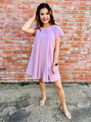 Feeling It All Woven Wash Dress • Pink-Stacey Kluttz-Shop Anchored Bliss Women's Boutique Clothing Store