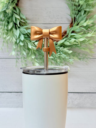 Coquette Bow Straw Topper • Gold-Brittany Carl-Shop Anchored Bliss Women's Boutique Clothing Store
