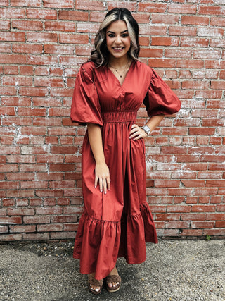 Together With You Maxi Dress • Rust-She+Sky-Shop Anchored Bliss Women's Boutique Clothing Store