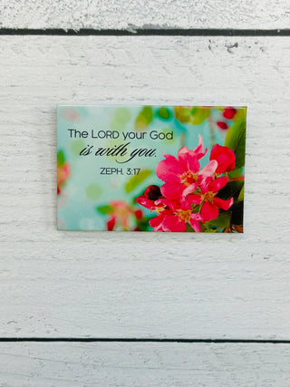 Floral The Lord Is With You Refrigerator Magnet-Brittany Carl-Shop Anchored Bliss Women's Boutique Clothing Store