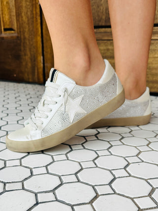 ShuShop Made to Sparkle Star Sneakers • Silver-ShuShop-Shop Anchored Bliss Women's Boutique Clothing Store