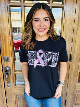 Hope For A Cure Graphic Tee-Stacey Kluttz-Shop Anchored Bliss Women's Boutique Clothing Store