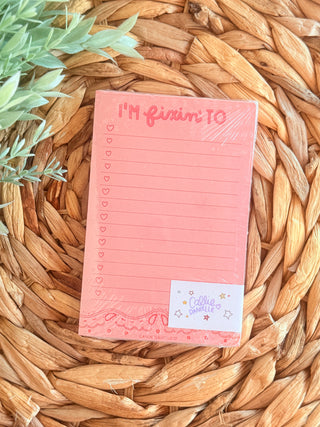 I'm Fixin' To Checklist Notepad-Stacey Kluttz-Shop Anchored Bliss Women's Boutique Clothing Store