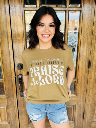 I've Got a Reason to Praise The Lord Graphic Tee-Harps & Oli-Shop Anchored Bliss Women's Boutique Clothing Store