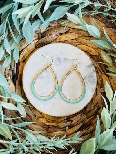 Jayden Teardrop Earrings • Mint-What's Hot-Shop Anchored Bliss Women's Boutique Clothing Store