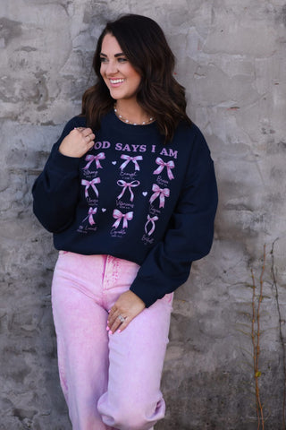 PRE-ORDER I Am Coquette Graphic Sweatshirt-P&PD-Shop Anchored Bliss Women's Boutique Clothing Store