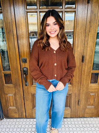 Lost In Your Eyes Cardigan • Brown-Stacey Kluttz-Shop Anchored Bliss Women's Boutique Clothing Store
