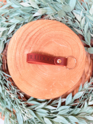 Bulldogs Leather Keychain-Brittany Carl-Shop Anchored Bliss Women's Boutique Clothing Store