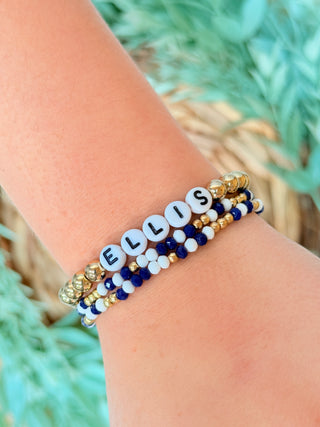 Ellis Bracelet • Blue and Gold-Stacey Kluttz-Shop Anchored Bliss Women's Boutique Clothing Store