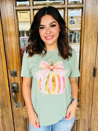 Watercolor Pumpkin Graphic Tee-Harps & Oli-Shop Anchored Bliss Women's Boutique Clothing Store