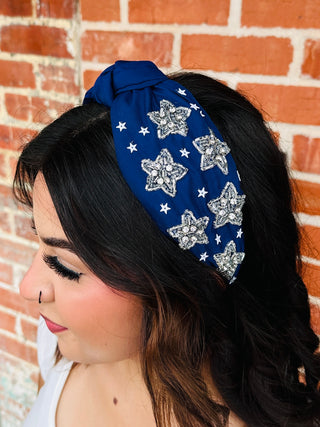 The Stars at Night Headband • Blue-Stacey Kluttz-Shop Anchored Bliss Women's Boutique Clothing Store