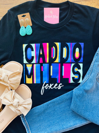 Retro Caddo Mills Foxes Graphic Tee-Spirit To A Tee-Shop Anchored Bliss Women's Boutique Clothing Store