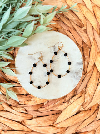 Selena Earrings • Gold + Matte Black-Brittany Carl-Shop Anchored Bliss Women's Boutique Clothing Store