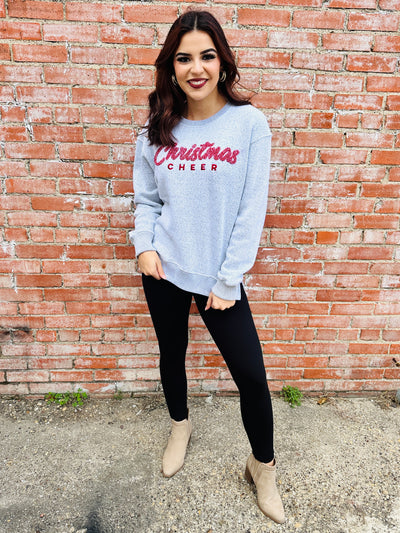 Christmas Cheer Crew Neck Sweatshirt-Royce Apparel-Shop Anchored Bliss Women's Boutique Clothing Store