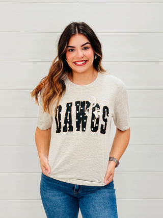 Dawgs Polka Dot Graphic Tee-Harps & Oli-Shop Anchored Bliss Women's Boutique Clothing Store