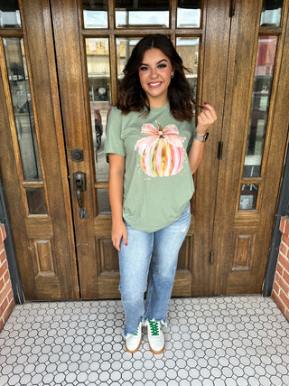 Watercolor Pumpkin Graphic Tee-Harps & Oli-Shop Anchored Bliss Women's Boutique Clothing Store