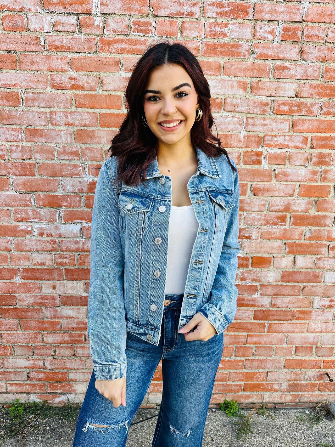 Perfectly Posh Denim Jacket • Blue-Stacey Kluttz-Shop Anchored Bliss Women's Boutique Clothing Store