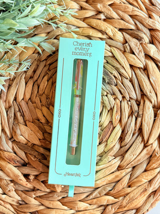 Cherish Every Moment Sea Glass Pen-Brittany Carl-Shop Anchored Bliss Women's Boutique Clothing Store