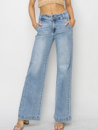 Risen What Can I Say High Rise Denim Jeans-Risen-Shop Anchored Bliss Women's Boutique Clothing Store