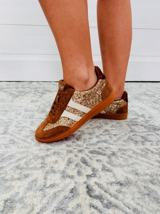 Glitter Me Up Corky’s Heads Up Sneakers • Camel-Corkys-Shop Anchored Bliss Women's Boutique Clothing Store