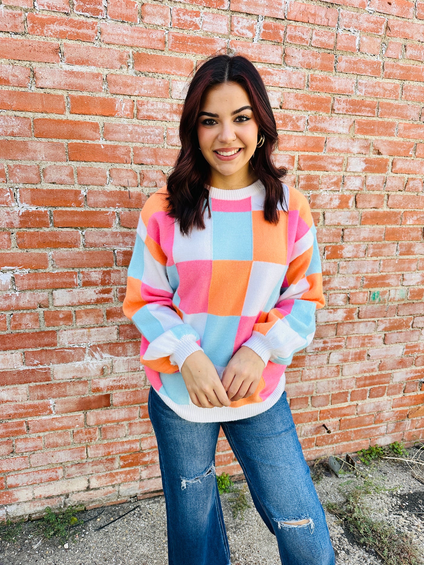 Holding You Tight Multicolor Sweater-Bibi-Shop Anchored Bliss Women's Boutique Clothing Store