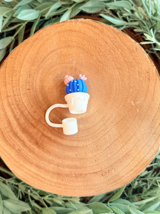 Blue Cactus Straw Toppers-Brittany Carl-Shop Anchored Bliss Women's Boutique Clothing Store