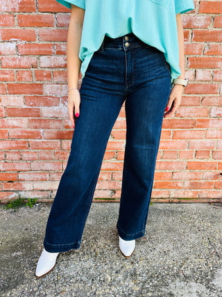 Judy Blue Feels So Right Wide Leg Jeans-Judy Blue-Shop Anchored Bliss Women's Boutique Clothing Store